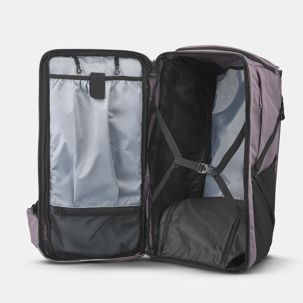 Γυναικείο σακίδιο πεζοπορίας με άνοιγμα τύπου βαλίτσας Travel 900 60+6 L