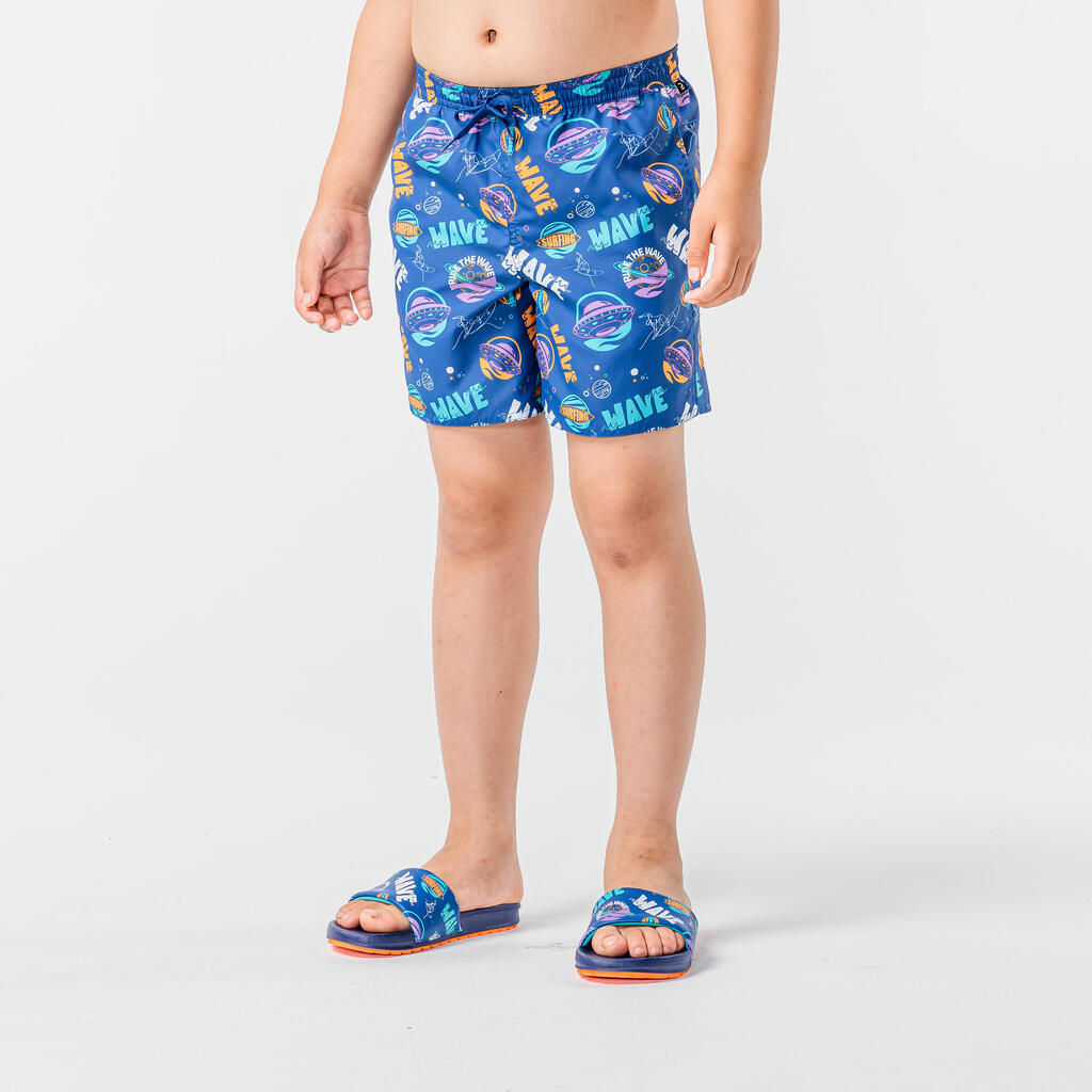 Boy's swim shorts - 100 surfcanvas green