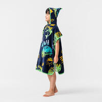 KIDS' SURFING PONCHO 500 (110 to 135 cm) - Vanlife Blue