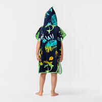 Kids' Surf Poncho 110 to 135 cm - 500 Vanlife Blue