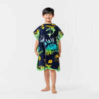 KIDS' SURFING PONCHO 500 (110 to 135 cm) - Vanlife Blue