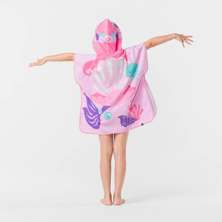 Surfing junior poncho mermaid pink