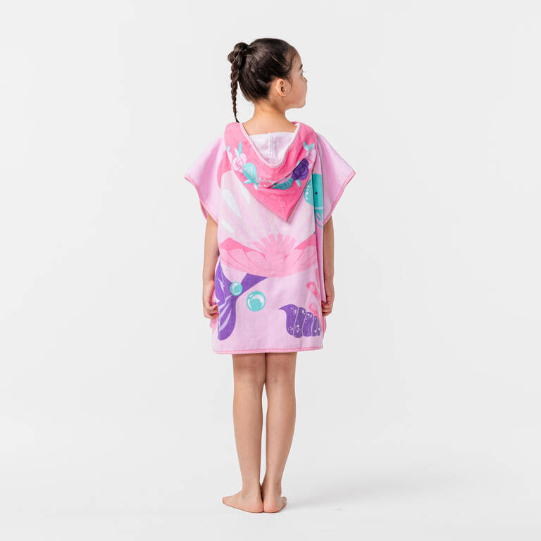 Surfing junior poncho mermaid pink