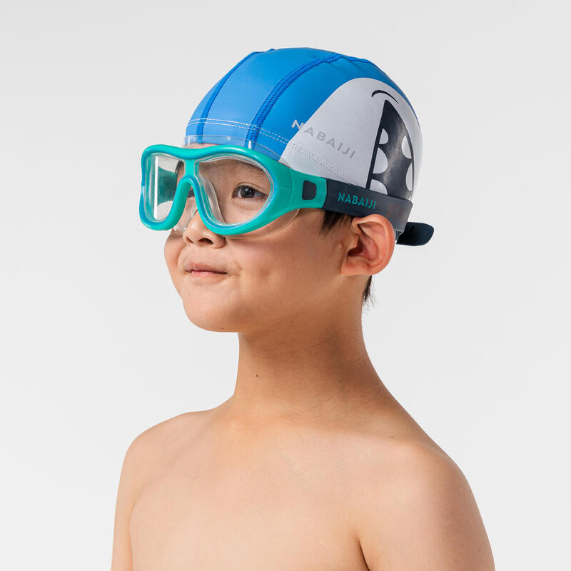 S 號游泳泳鏡 Swimdow V2 亞洲適用透明鏡片 - 藍色