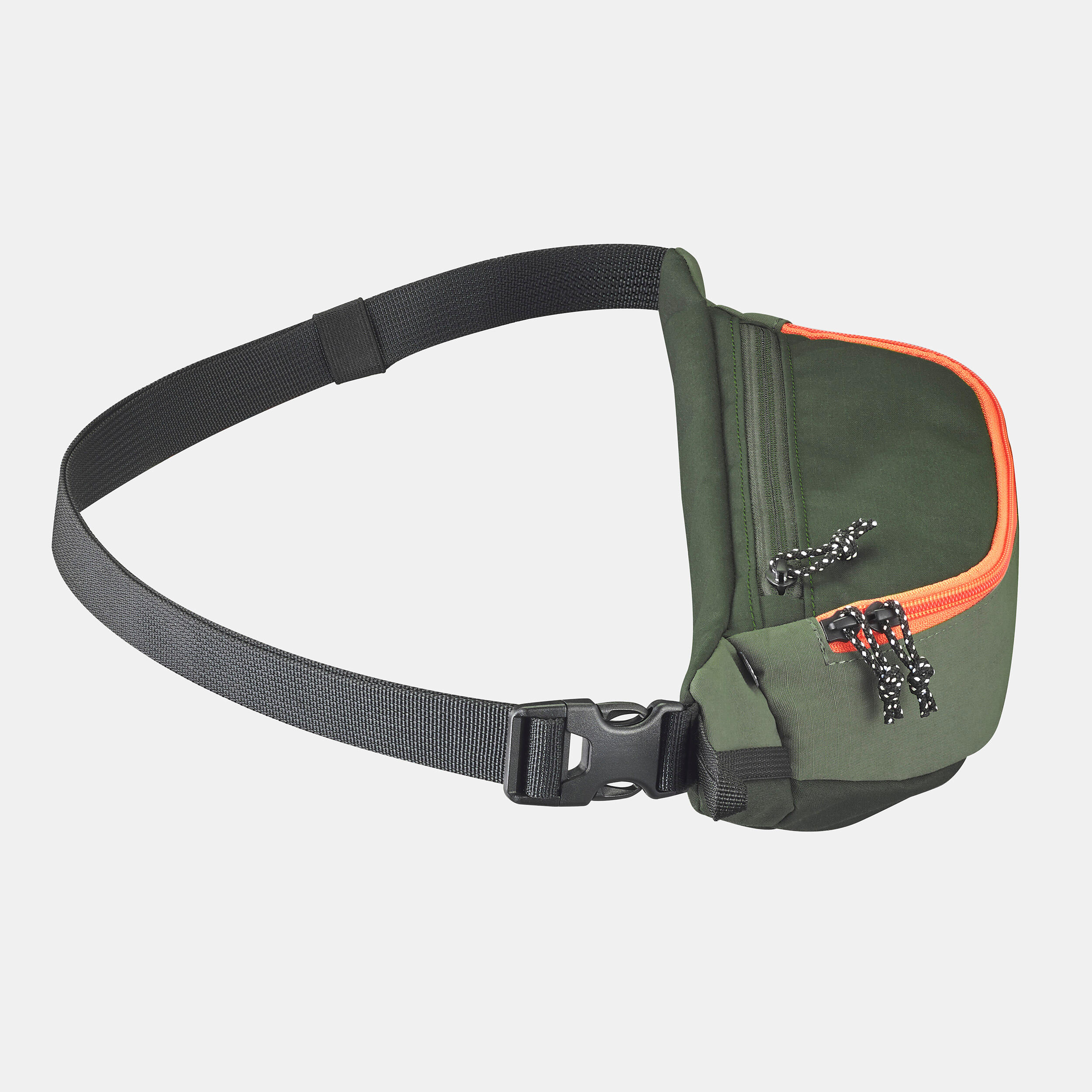 Hiking Belt Bag 2 L - Khaki/Orange - FORCLAZ