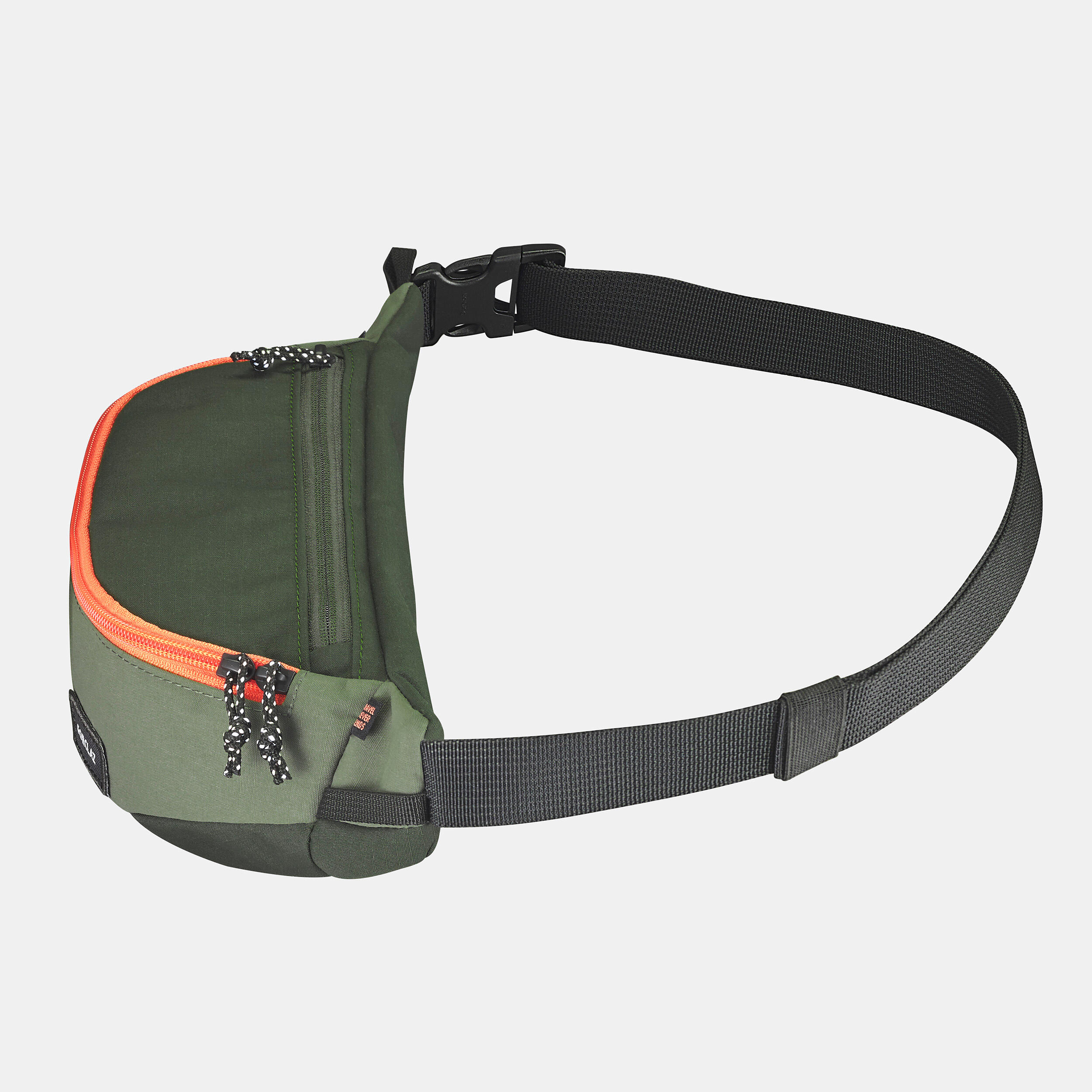 Hiking Belt Bag 2 L - Khaki/Orange - FORCLAZ