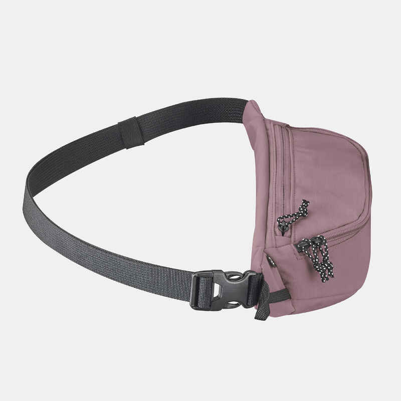 Bum bag TRAVEL 2L mauve Decathlon