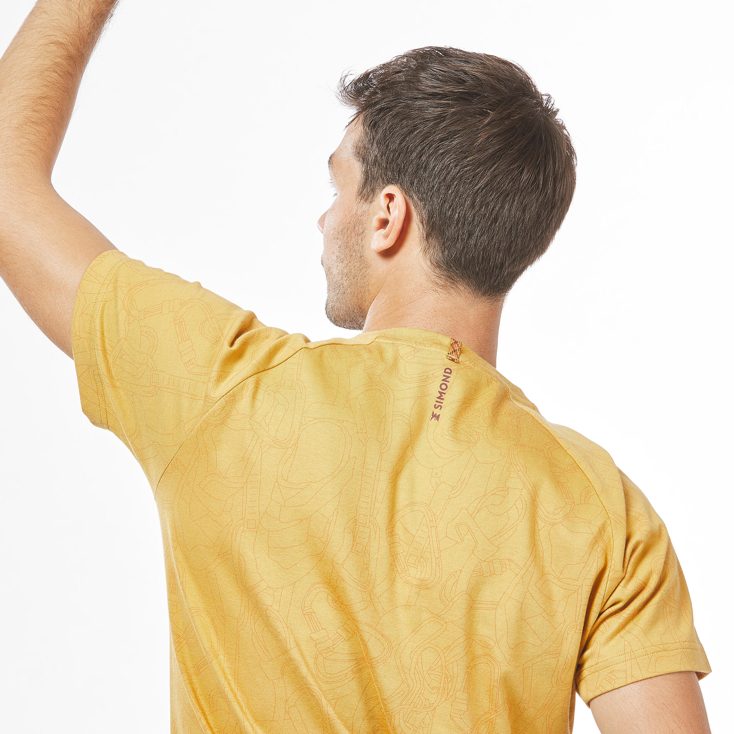 MEN’S CLIMBING T-SHIRT VERTIKA OCHRE 3/6