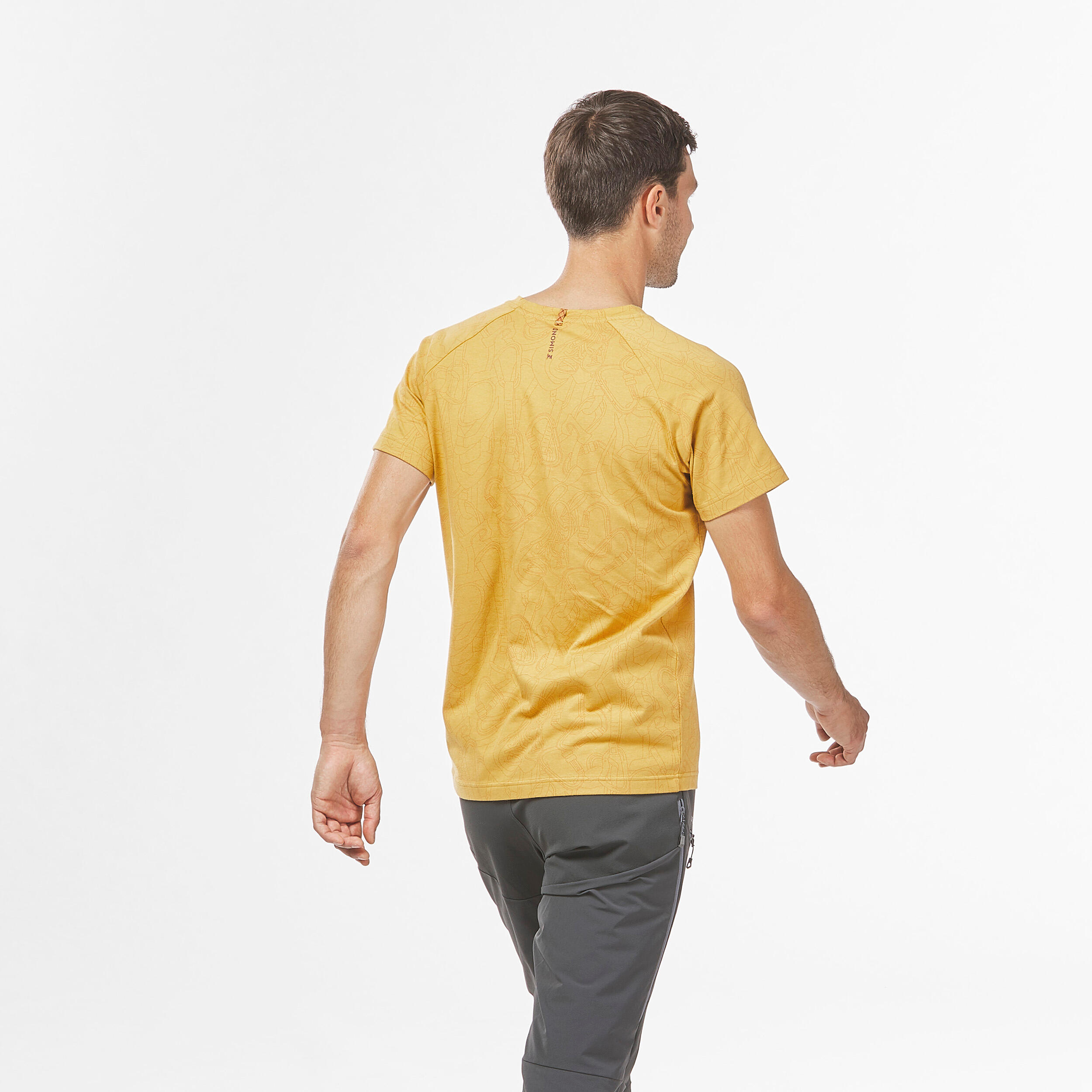 MEN’S CLIMBING T-SHIRT VERTIKA OCHRE 2/6