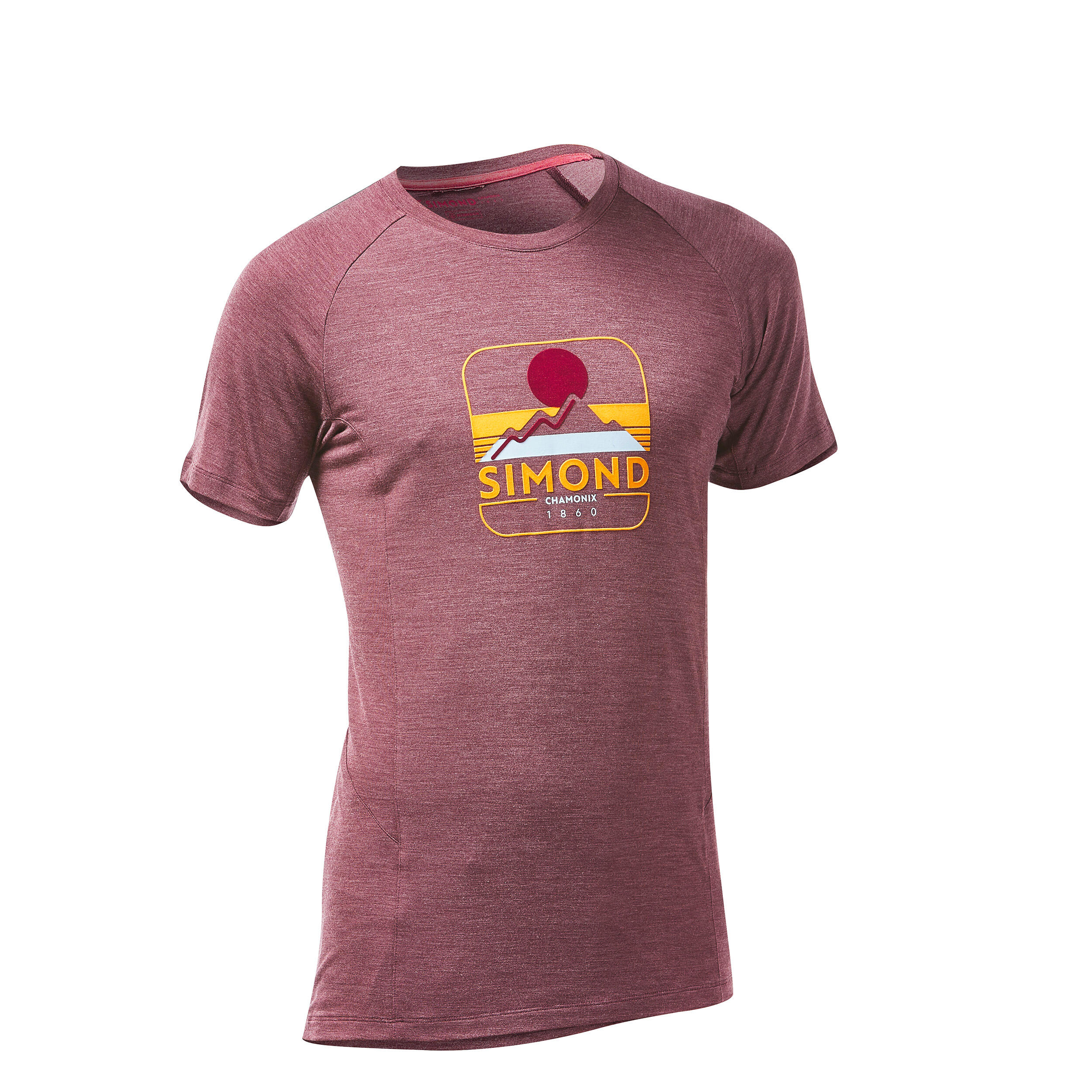 T-shirto uomo EDGE WOOL azzurra SIMOND | DECATHLON