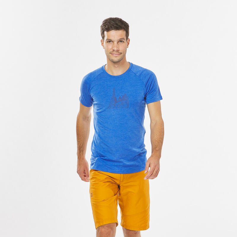 T-shirt de Lã de EScalda - Edge - Homem Azul