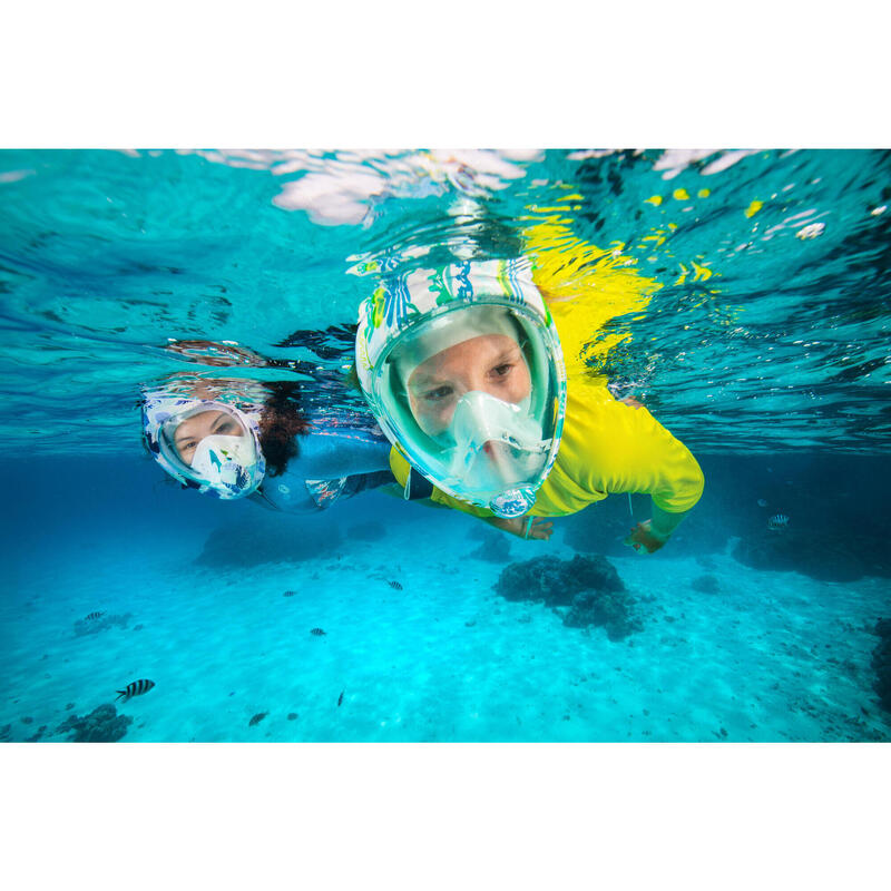 Maschera snorkeling adulto EASYBREATH 540 FREETALK LEAF DREAM valvola acustica 