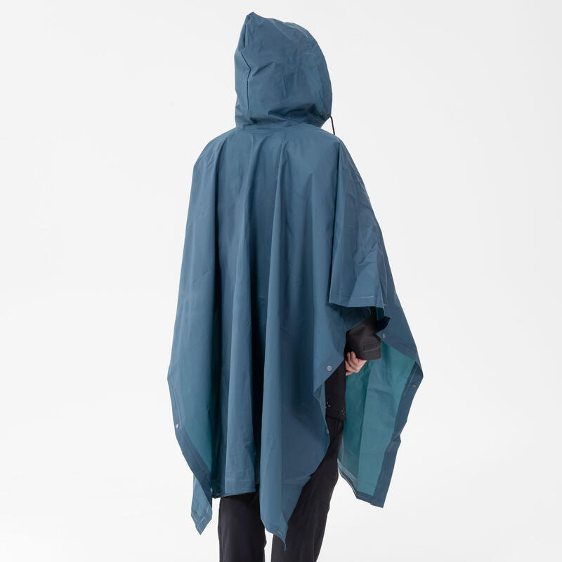 Poncho 50 de pluie randonnée - 10 L Turquoise