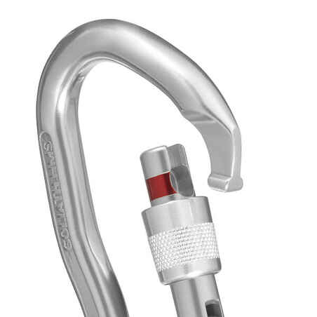 CARABINER ΒΙΔΩΤΗΣ ΠΥΛΗΣ HMS GOLIATH SECURE ΓΙΑ ΑΝΑΡΡΙΧΗΣΗ ΚΑΙ ΟΡΕΙΒΑΣΙΑ - ΓΚΡΙ