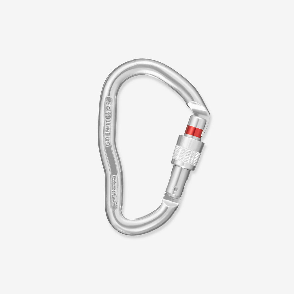 CARABINER ΒΙΔΩΤΗΣ ΠΥΛΗΣ HMS GOLIATH SECURE ΓΙΑ ΑΝΑΡΡΙΧΗΣΗ ΚΑΙ ΟΡΕΙΒΑΣΙΑ - ΓΚΡΙ