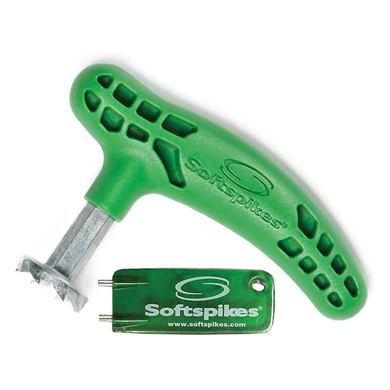 Universal spike wrench for golf shoes