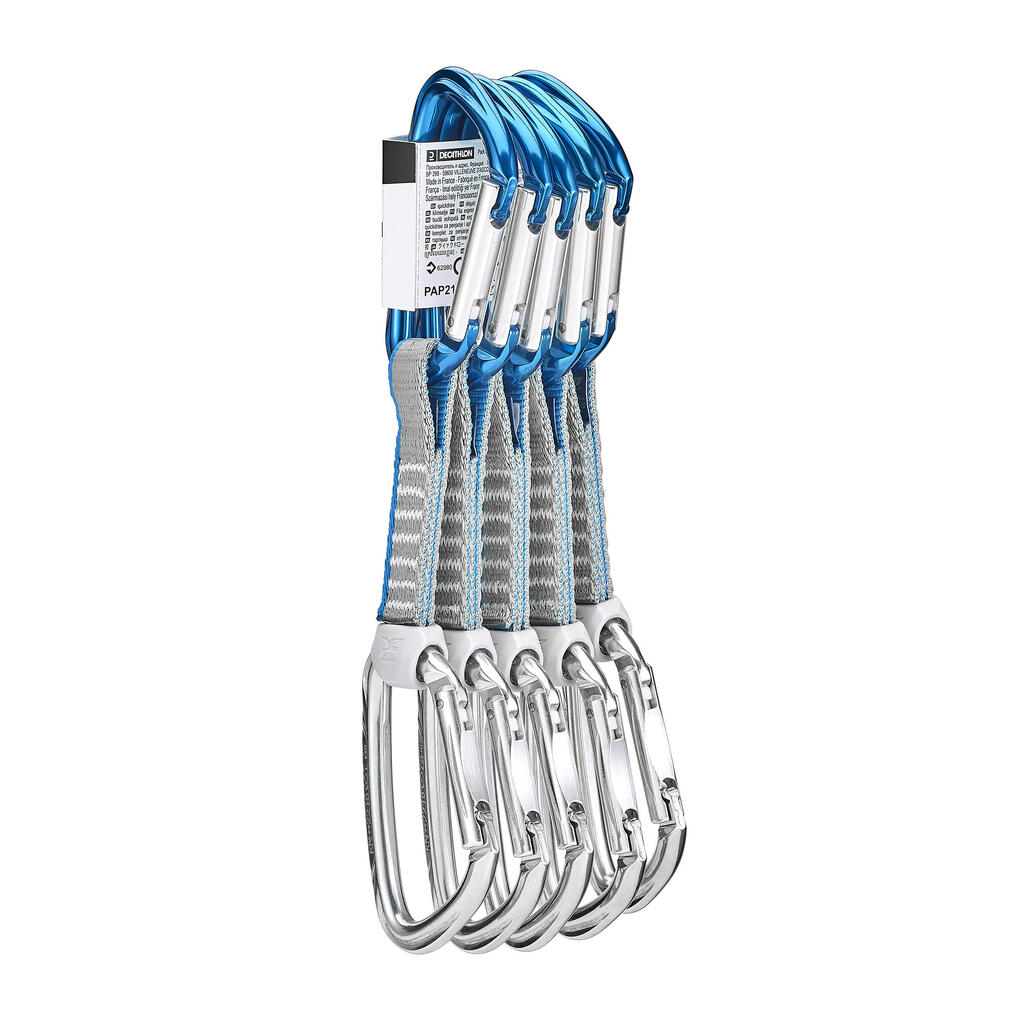 Pack 5 degaines alpinisme et escalade - klimb 11cm