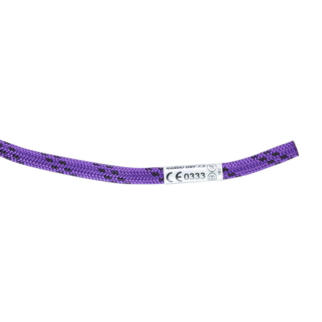 DOUBLE DRY ROPE 7.5 mm x 20 m - RANDO DRY purple