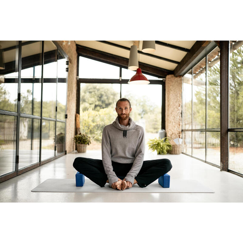 Mattoncino yoga in schiuma grigio-blu 22,5x17,5x7,5 cm