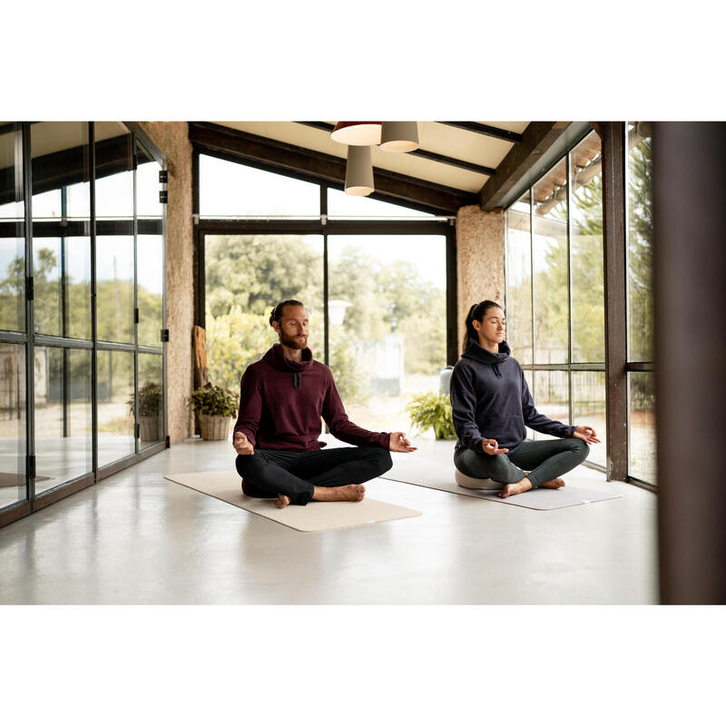 ALMOFADA REDONDA ZAFU DE YOGA E MEDITAÇÃO CINZA MESCLADO