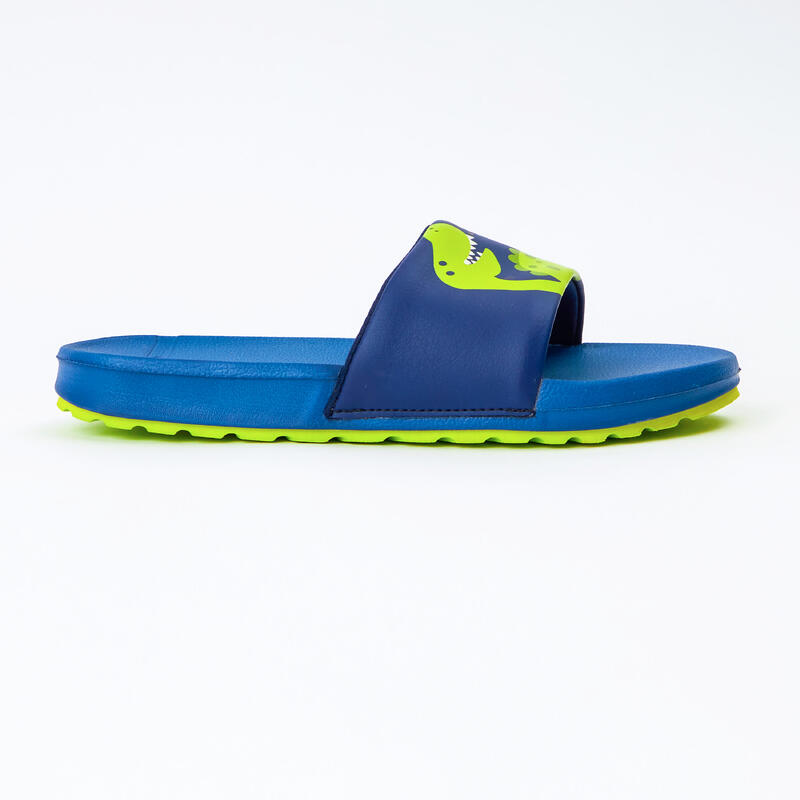 男童款涼鞋拖鞋 SLAP 550－藍色恐龍款