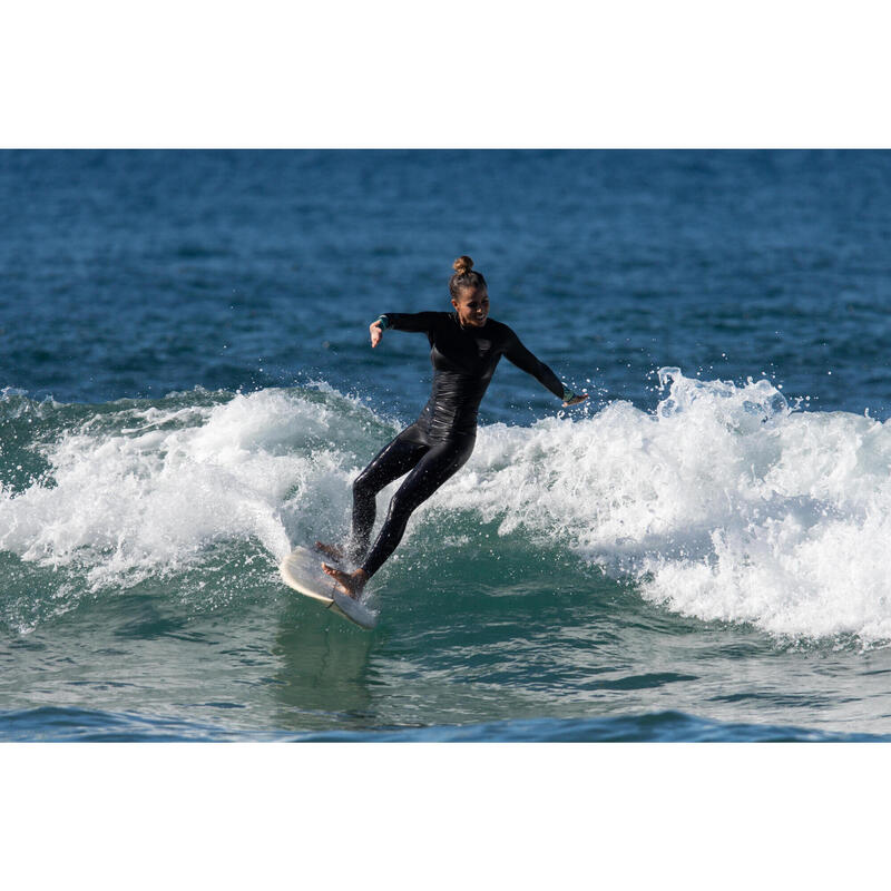 Calças Justas de Surf Anti-UV Rachel Segunda Pele Cintura Alta Modeladora  Preto OLAIAN - Decathlon