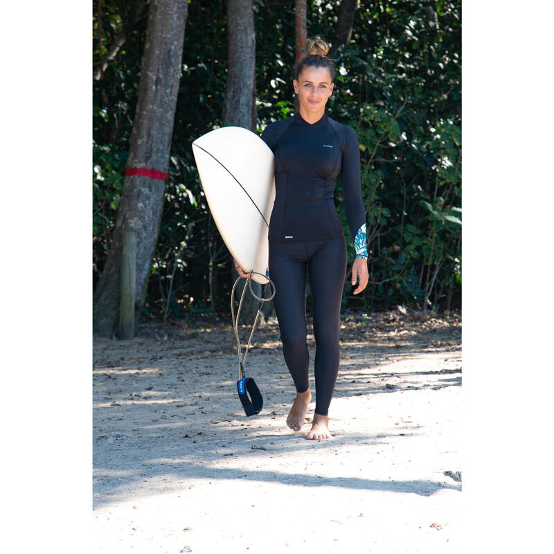 Calças Justas de Surf Anti-UV Rachel Segunda Pele Cintura Alta Modeladora Preto