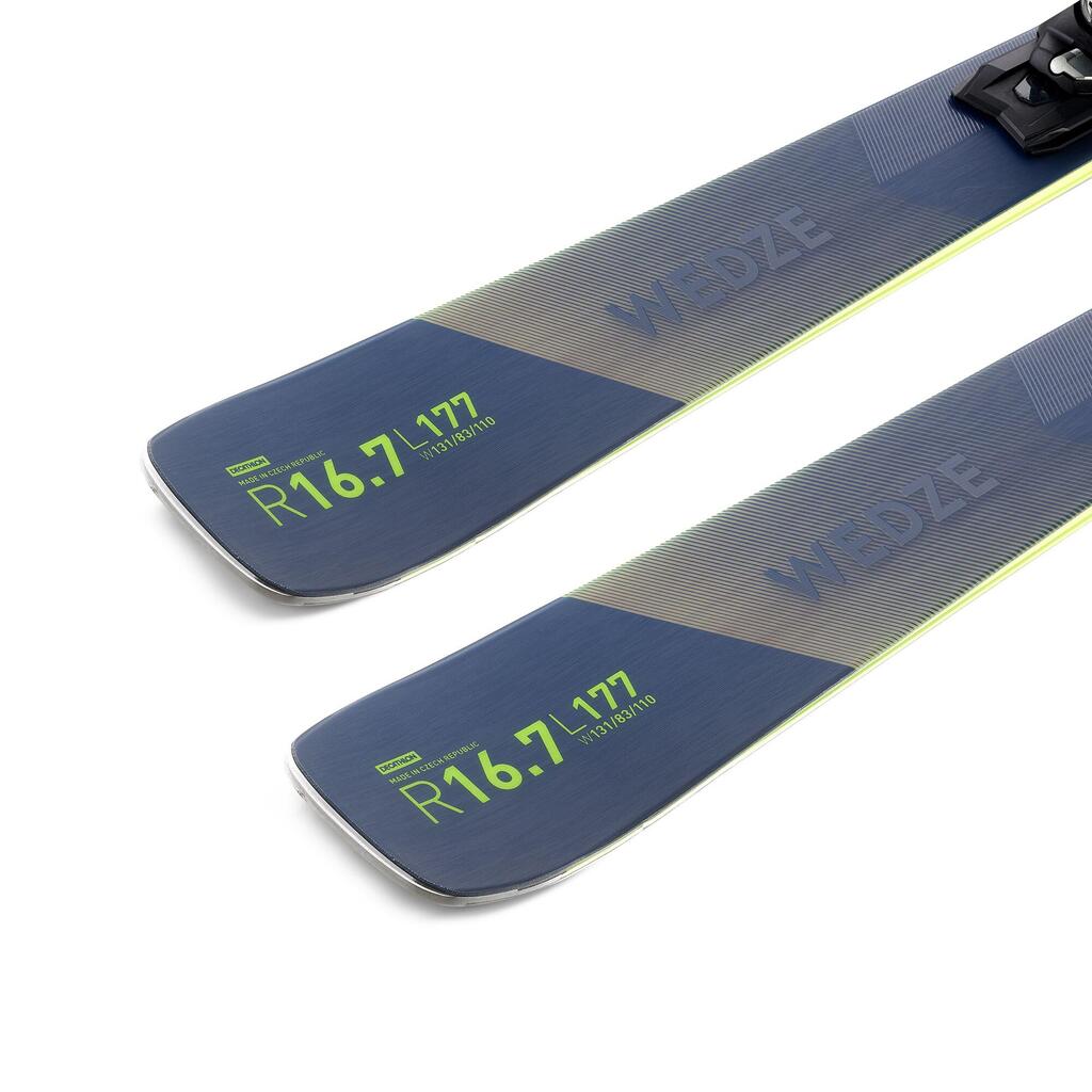 Ski Herren mit Bindung Piste - Cross 950+ blau