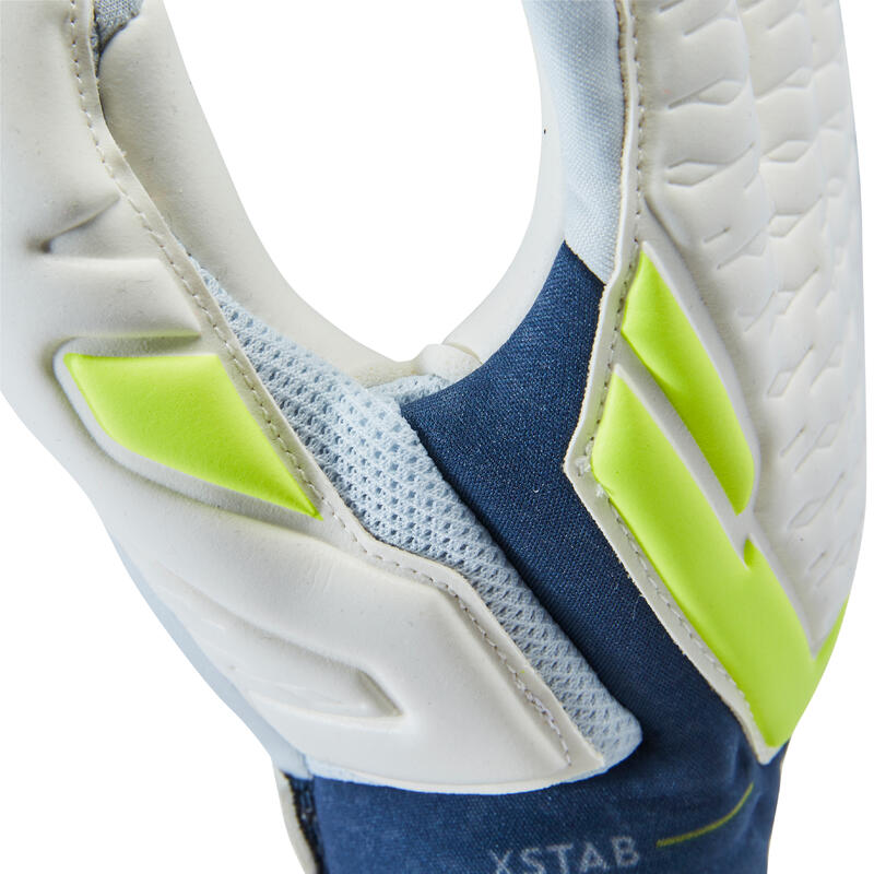 Fotbalové brankářské rukavice F900 Viralto Shielder šedo-modro-žluté