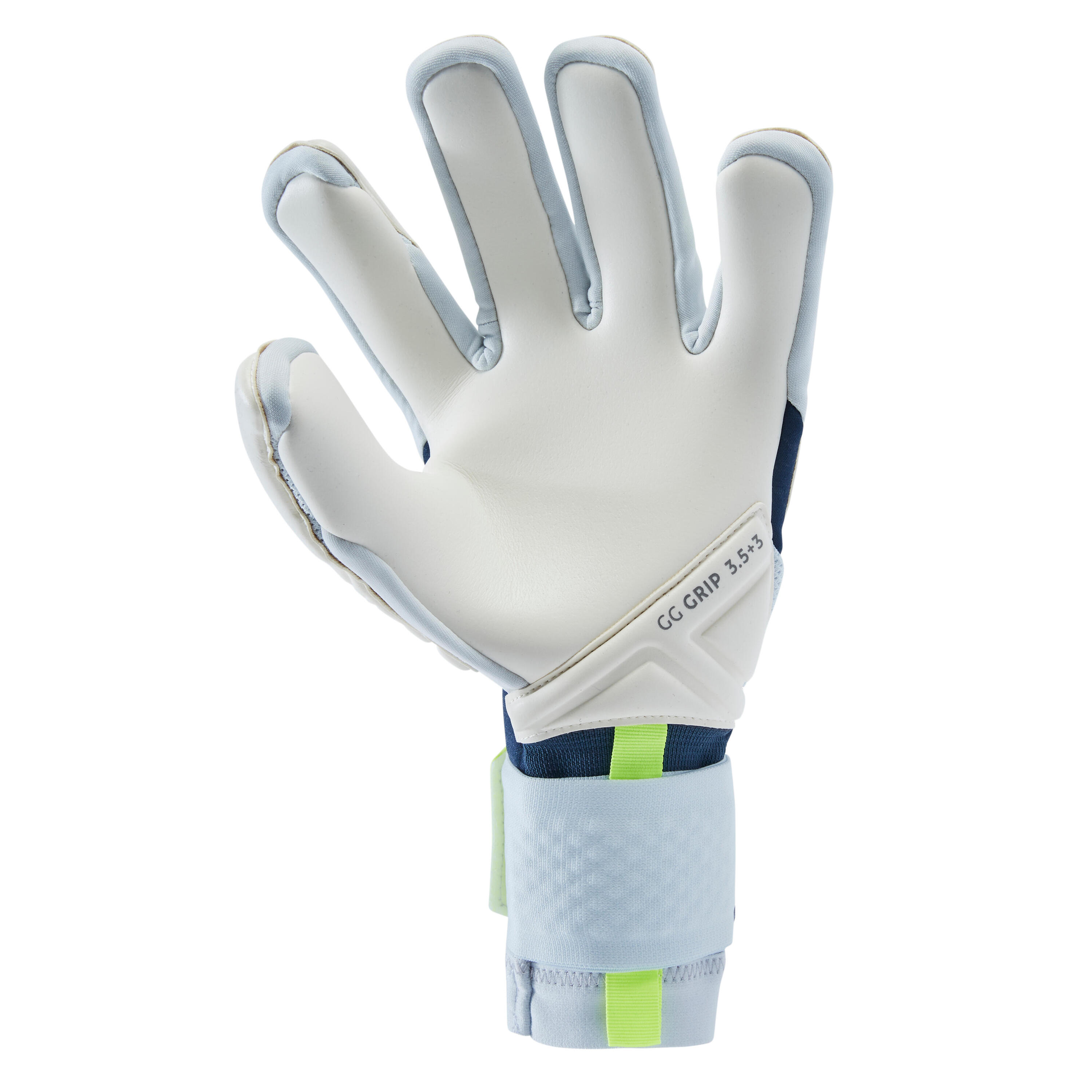 Adult Football Goalkeeper Gloves F900 Viralto Shielder - Grey/Blue/Yellow 2/8