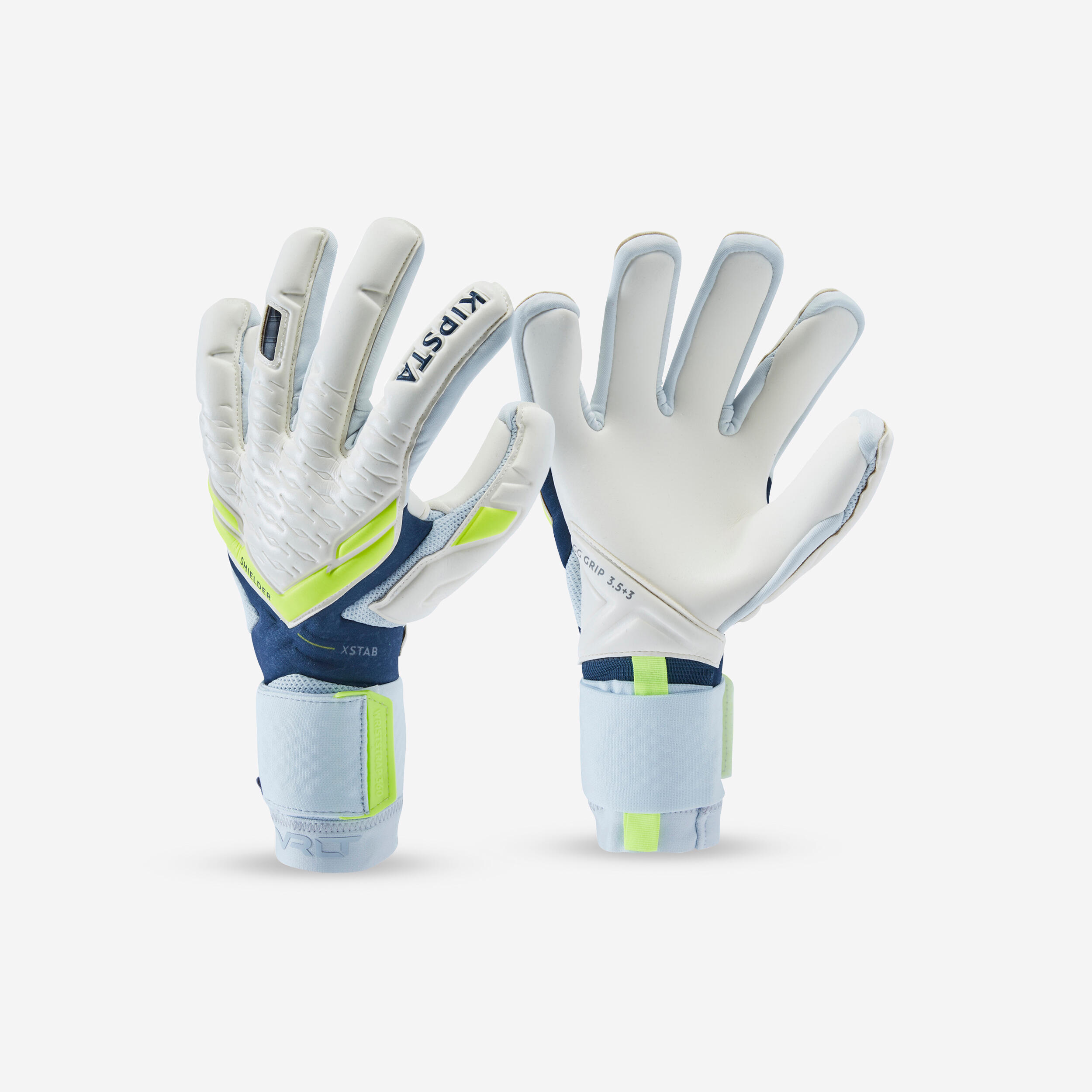 F900 VIRALTO SHIELDER guanto da portiere di calcio adulto grigio, blu e giallo