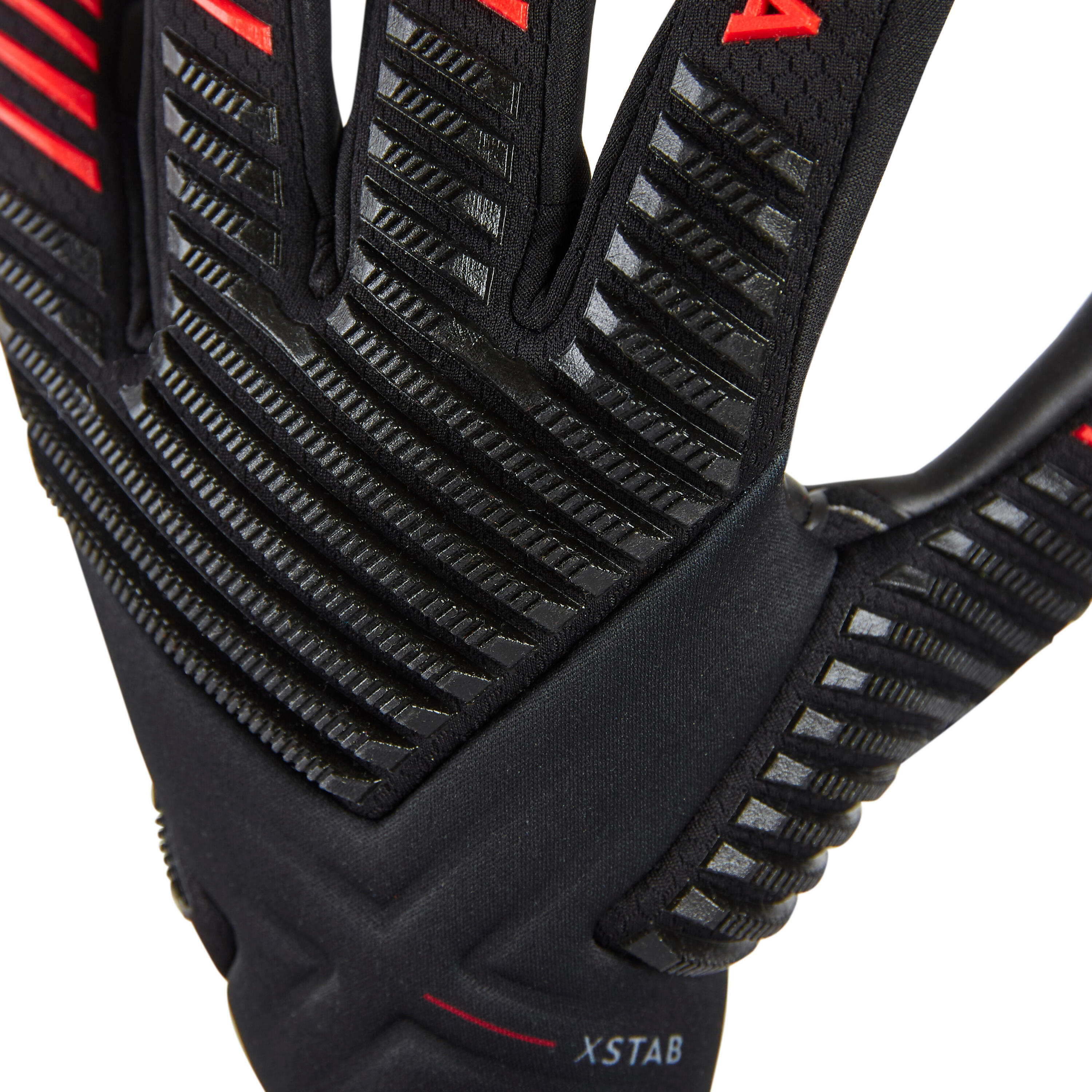 Adult Football Goalkeeper Gloves F900 CLR - Black/Red 5/6