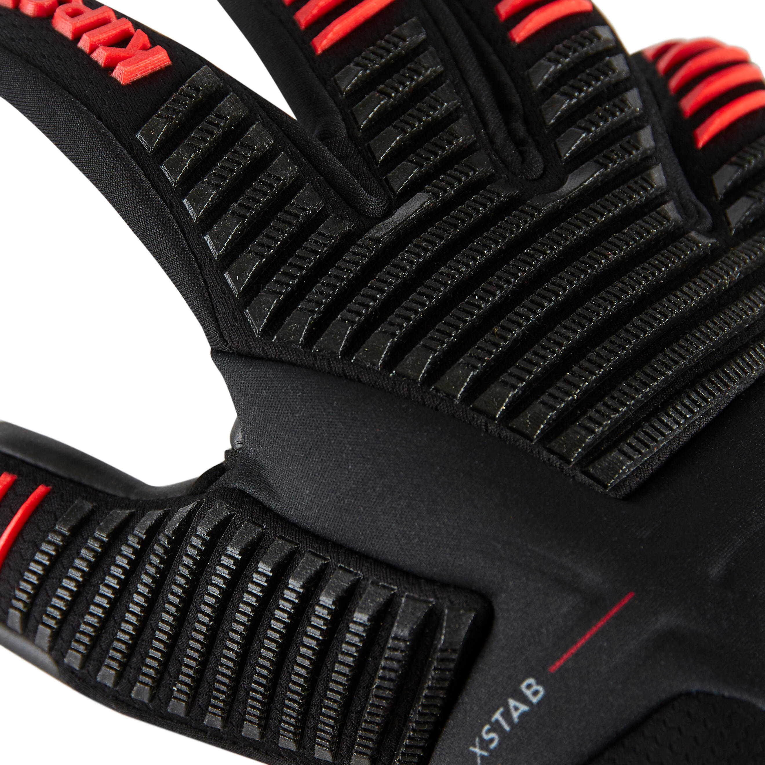 Adult Football Goalkeeper Gloves F900 CLR - Black/Red 4/6