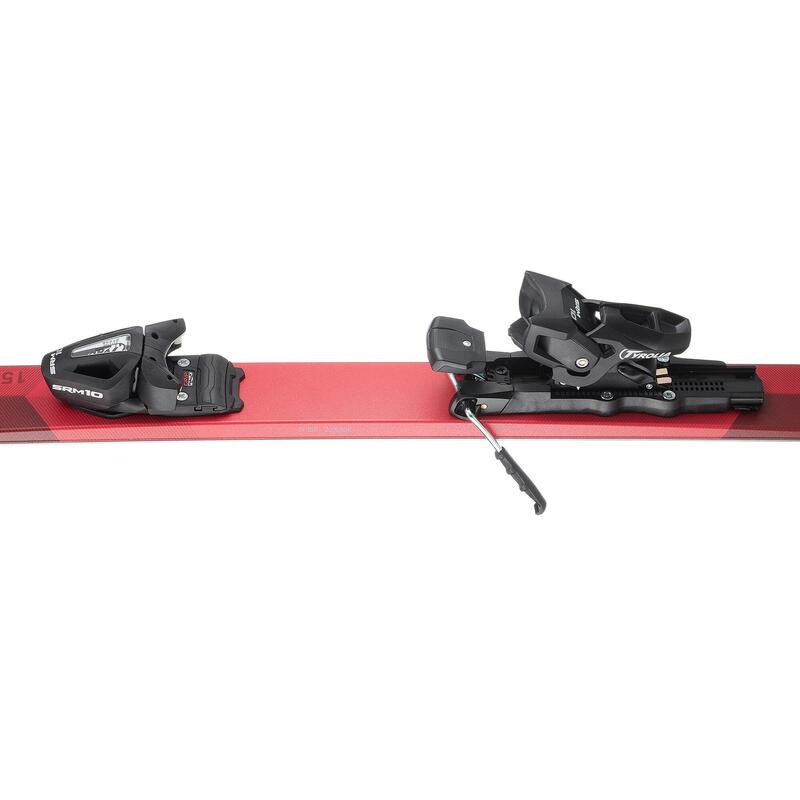 SKI ALPIN HOMME AVEC FIXATIONS - CROSS 150+ - NOIR BLANC