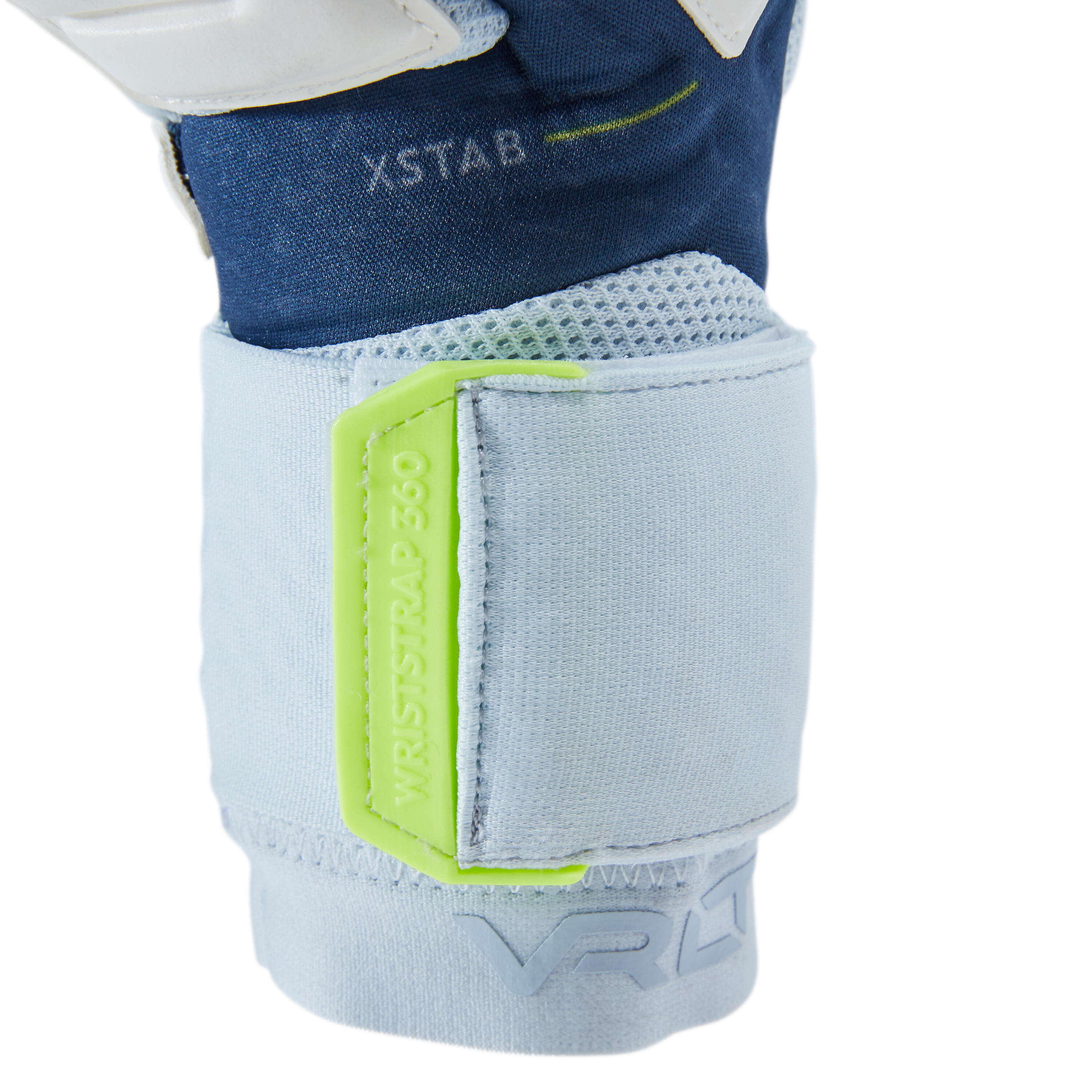 Gant de gardien de football F900 VIRALTO adulte blanc, bleu et jaune 5/6