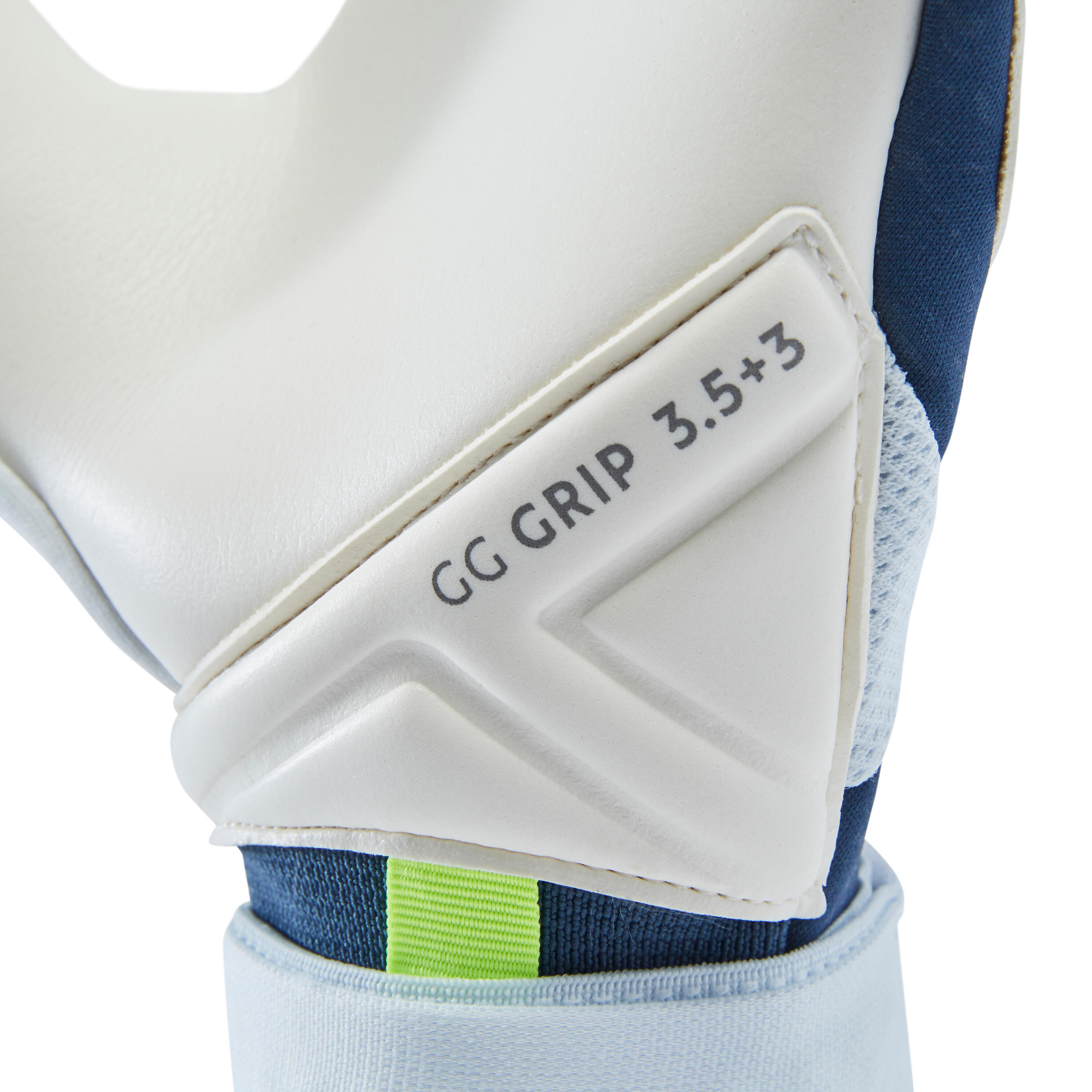 Adult Football Goalkeeper Gloves F900 Viralto - White/Blue/Yellow 4/7