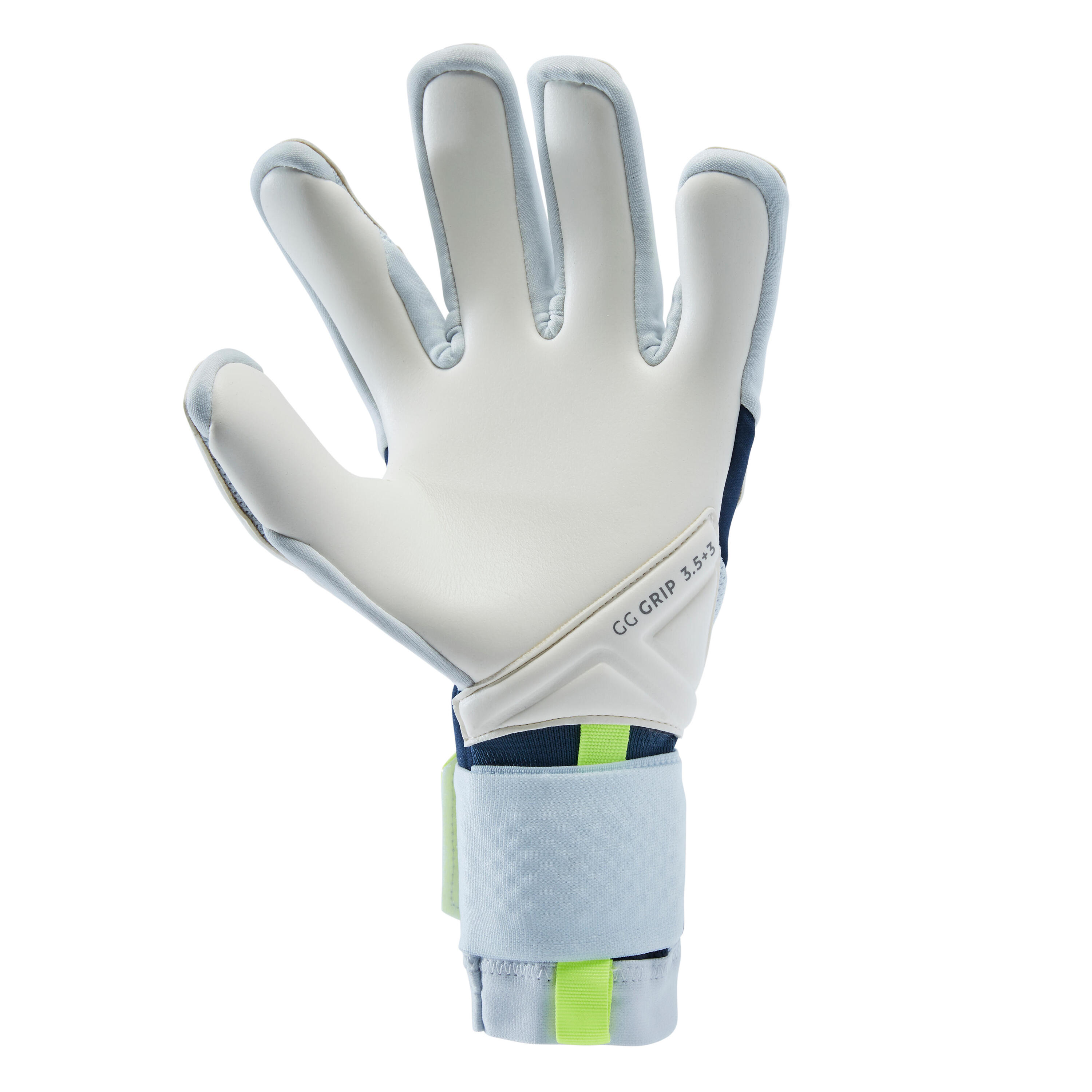 Adult Football Goalkeeper Gloves F900 Viralto - White/Blue/Yellow 2/7