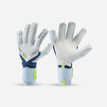 Bele, modre in rumene rokavice za nogometnega vratarja F900 za odrasle