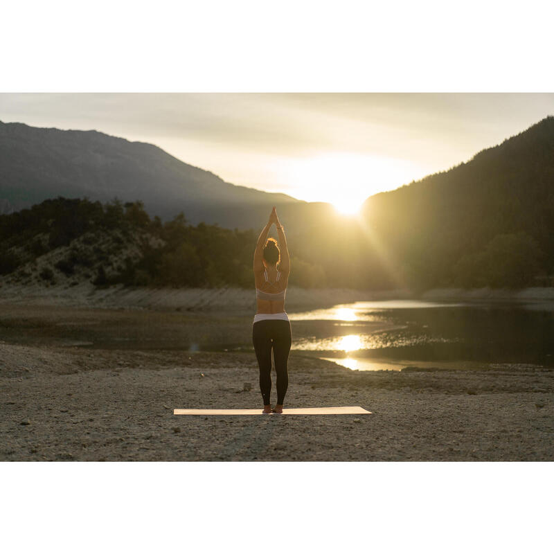 Colanţi Bumbac Yoga Uşoară Gri-Roz Damă 