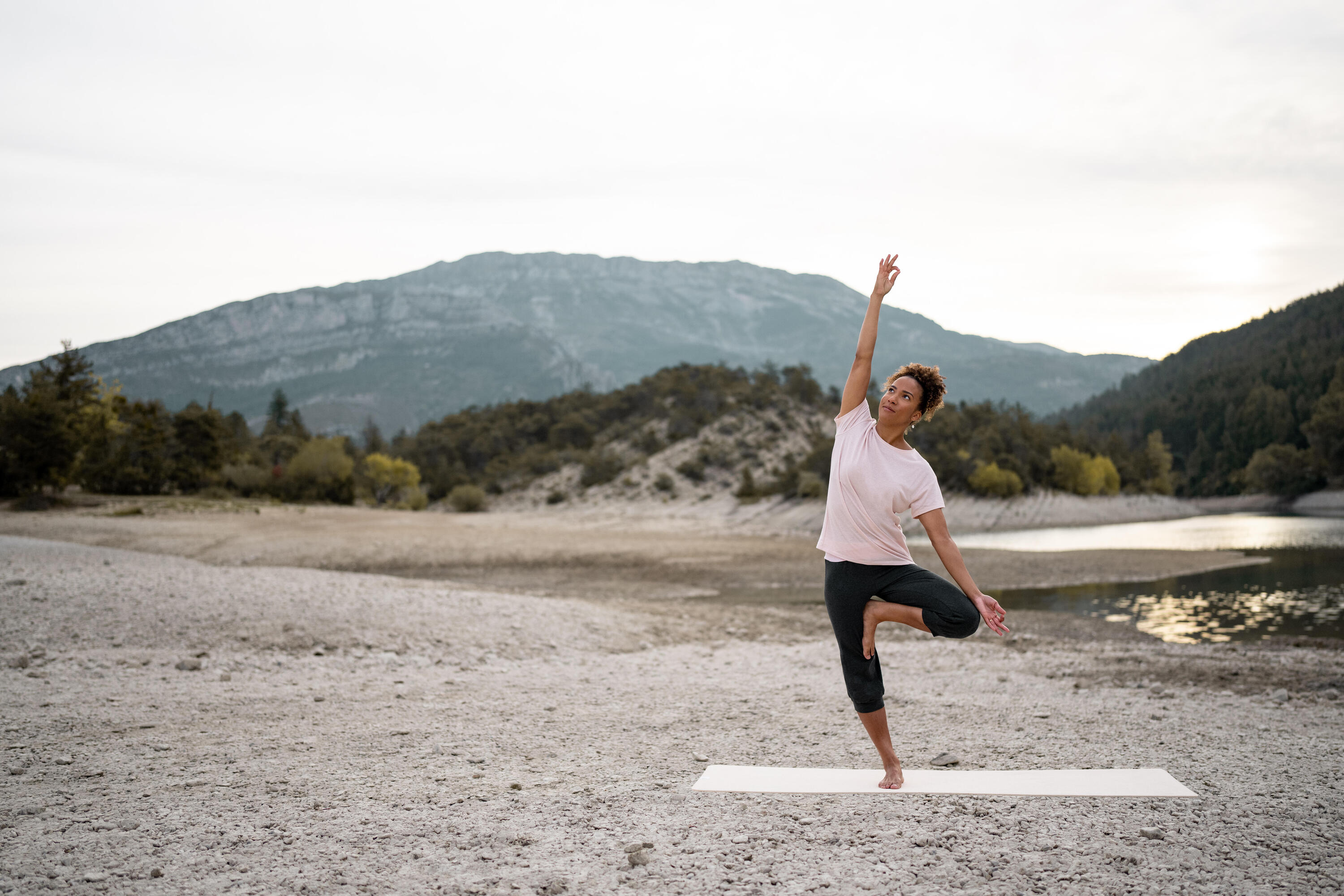 Women's Cotton Yoga Cropped Bottoms - Grey/Pink 3/12