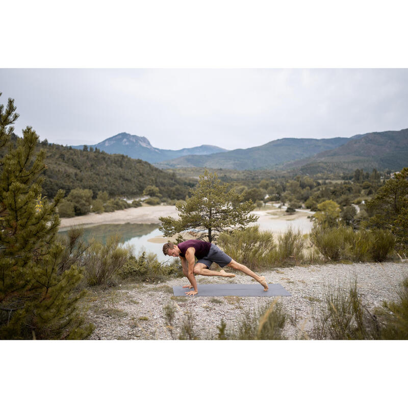 Tappetino yoga TRAVEL pieghevole 180cm x 62cm x 1.3 mm grigio