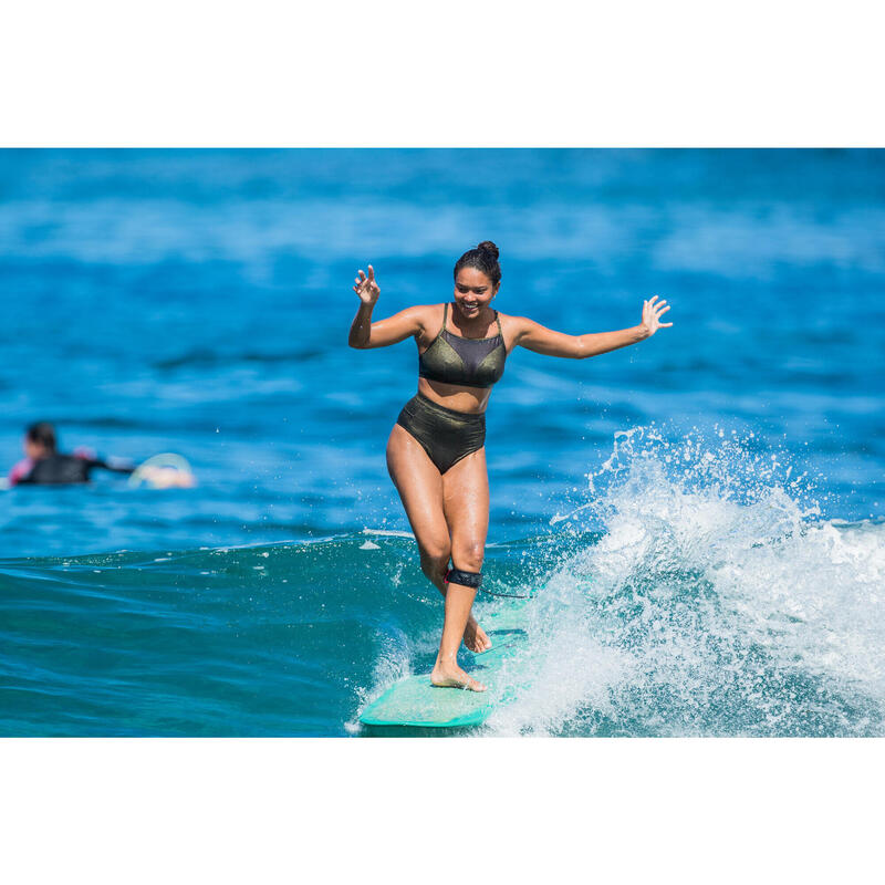 Bikinitop voor surfen Elise glitter dubbele platte rugverstelling goud