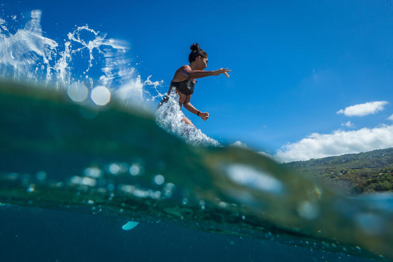 Góra kostiumu kąpielowego surfingowego damska Olaian Elise