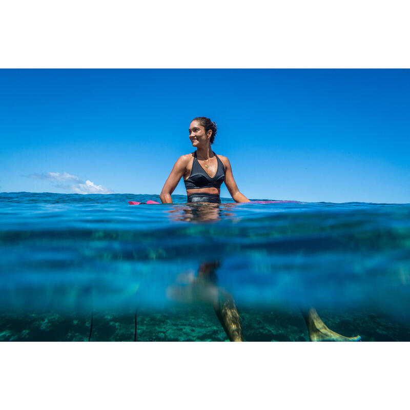 Braguita bikini Mujer surf alta negro