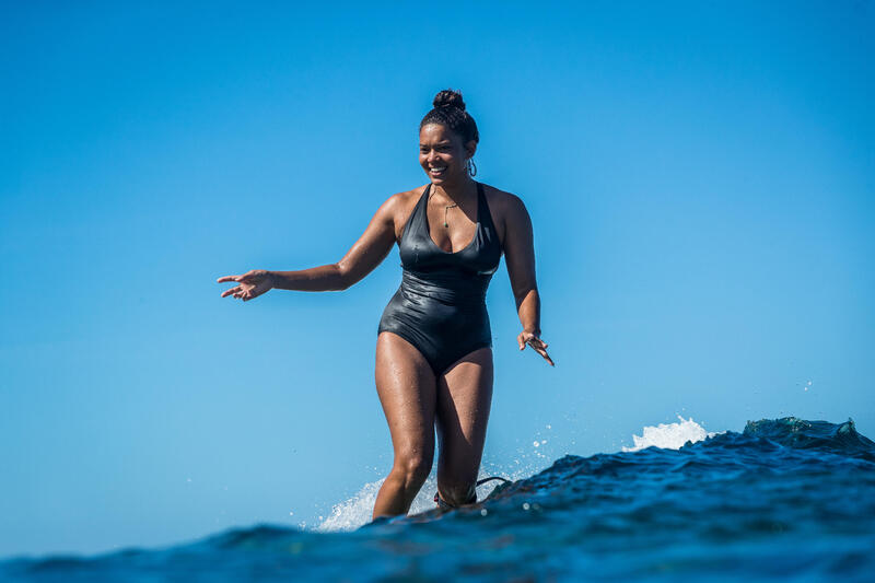 Badeanzug Surfen Damen Agatha schwarz