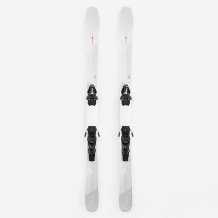 SKI ALPIN FEMME AVEC FIXATIONS - CROSS 150+ BLANC ET VIOLET