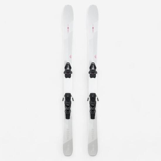 SKI ALPIN FEMME AVEC FIXATIONS - CROSS 150+ BLANC ET VIOLET