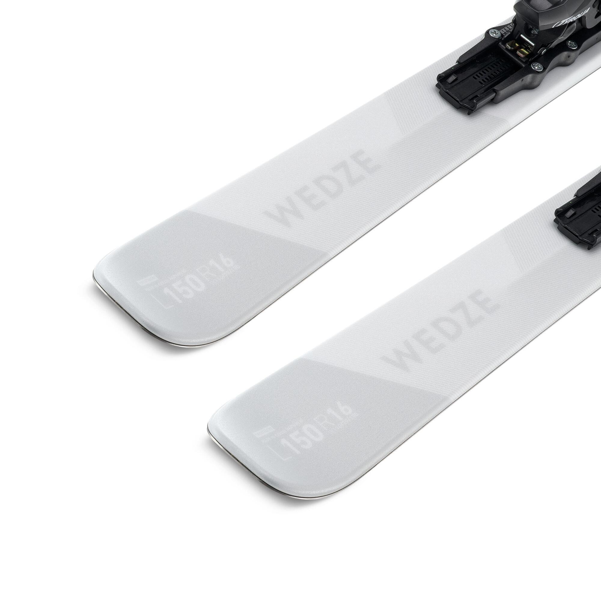 ALPINESKI'S MET ZWARTE BINDINGEN VOOR DAMES CROSS 150+ WIT/PAARS 3/18