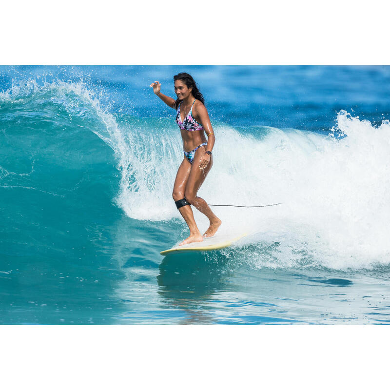 Női bikinialsó szörfözéshez Aly, vékony szegélyek, hagyományos fazon, Palmdark