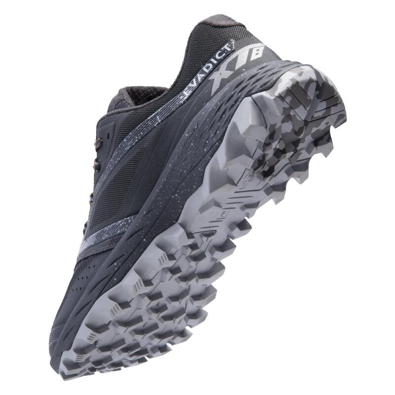 男款越野跑鞋 XT8 - 黑色和灰色